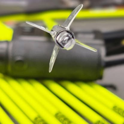 Broadhead mounted on arrow